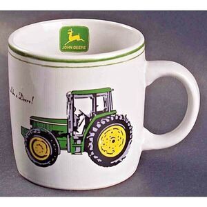 Gibson John Deere Tractor Mug Nothing Runs Like a John Deere! Green White Coffee